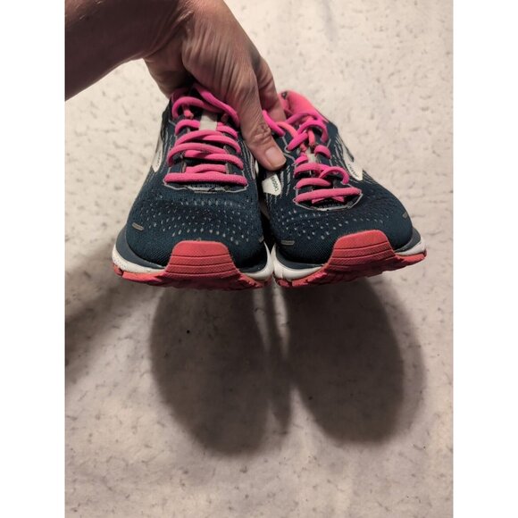 BROOKS WOMENS GHOST 13 1203381B391 REFLECTIVE POND/PINK/ICE RUNNING SHOES Size 7 - Picture 3 of 11